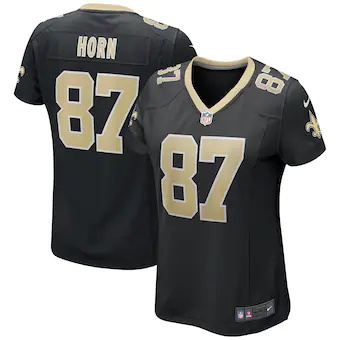 womens nike joe horn black new orleans saints game retired 